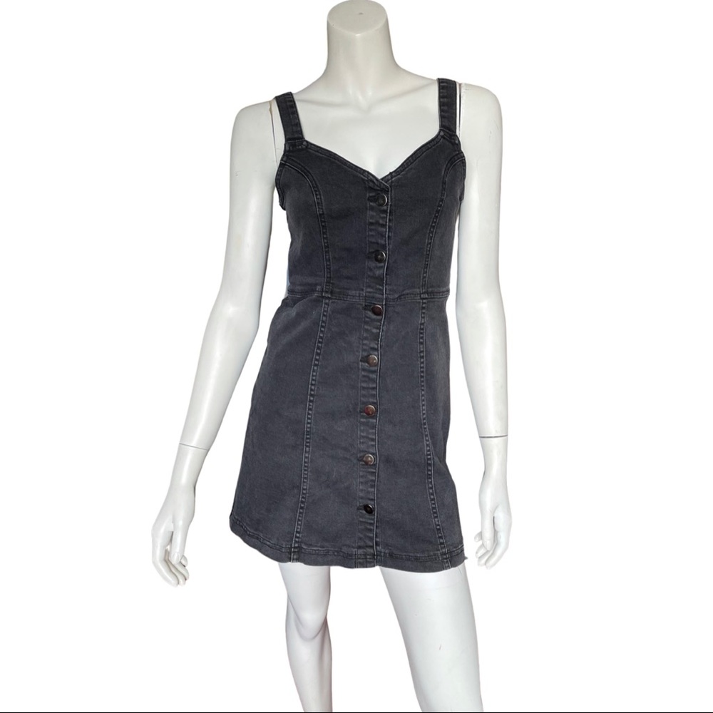 BDG Urban Outfitters Washed Black Denim Dress